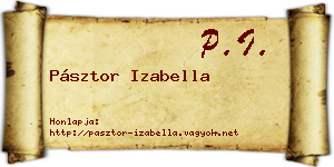 Pásztor Izabella névjegykártya